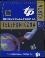 KTP - POLSKA TPSA # PIERWSZA EMISJA 100 # 1997 # Ćw 80P karta czipowa nowa