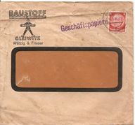 GLIWICE GLEIWITZ -koperta firmowa TRZECIA RZESZA -obieg 1936 rok