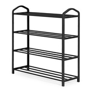 METALOWA SZAFKA NA BUTY CZARNA REGAŁ LOFT 4 PÓŁKI NA 12 PAR