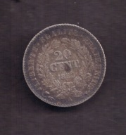 Francja - srebro - 20 Centimes 1850 A rok