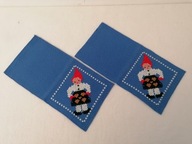 SKANDYNAWSKI DESIGN FOLKOWE SERWETKI PODKŁADKI KILIMKI VINTAGE 15x30 2szt.