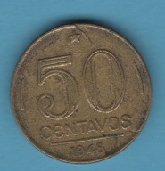 (1BZ06) Brazylia 50 centavo, 1948