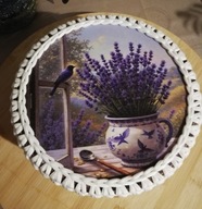 Koszyk - pudełko boho z drewnianym dnem / Organizer Handmade /Rękodzieło