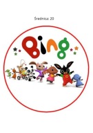 Wydruk masa cukrowa na tort BING + Napis