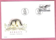 Szwecja 1989, FDC ptaki sowa puchacz, nominał 30 Skr