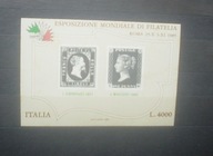 BLOK Mi 1 ** WŁOCHY WYSTAWA ZNACZKÓW