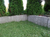 Palisada łupana, cegła, obrzeże 40x11x10 Szary