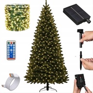 GIRLANDA LED SOLARNA 50M 500LED CIEPŁE BIAŁE ŚWIATŁO IP44 8 TRYBÓW USB LED