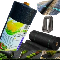 AGROWŁÓKNINA AGROTKANINA OGRODOWA CZARNA GRUBA 1,1x50 m 90 g/m² + SZPILKI