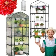 SZKLARNIA OGRODOWA FOLIA ZIELNIK NA KÓŁKACH STALOWA INSPEKT4 POZIOMY 160cm