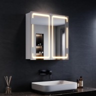 Szafka łazienkowa LED SONNI 60 cm lustro anti-fog 3 barwy