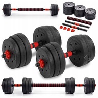 HANTLE REGULOWANE ZESTAW BITUMICZNE 2X10KG 20KG SZTANGA GRYFY DO ĆWICZEŃ