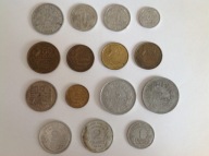 Francja 15 monet z lat 1942-1953