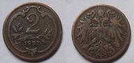 Austria 2 heller 1897