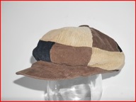 czapka z daszkiem / Patchwork / r.58 100% bawełna sztruks kaszkiet