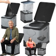 PRZENOŚNA TOALETA TURYSTYCZNA SKŁADANA WC SIEDZISKO SENIOR KAMPER KRZESŁO