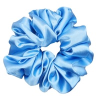 Gumka scrunchie do włosów jasny niebieski satyna