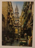NAPOLI. Strada caratteristica Campanile del Carmine, NEAPOL, ITALY - WŁOCHY