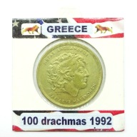 100 drachm 1992 Grecja wizerunek Aleksandra Wielkiego moneta