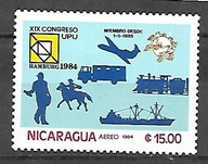 NIKARAGUA - XIX Światowy Kongres Poczty Hamburg 1984 ** Mi 2521 (2083)