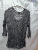 PLANET Bluzka-sweterek ażurowy z koralikami rozm 38-40-42 jak NOWA