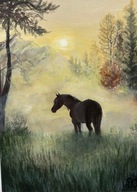 34. Obraz "Świat w ciszy" Dagmara Ivonow akryl na płótnie 26x36cm