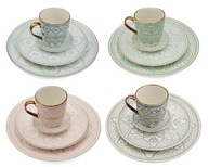 Zestaw talerzy 26cm+21cm i filiżanek, 24 elementy