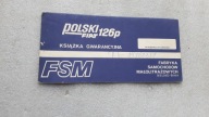 Ksiazka Gwarancyjna FSM dla Polski Fiat 126p