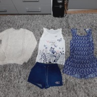 Zestaw H&M RESERVED sweter bluzka kombinezon 134-140 4 szt bdb+