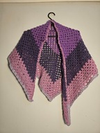 Trójkątna chusta fiolet- Hand made