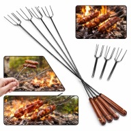 WIDEŁKI KIJE DO OGNISKA KIJKI NA KIEŁBASE GRILLA 120 CM 10SZT METALOWE
