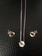 YES kolczyki ,łańcuszek, wisiorek srebro komplet