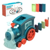 Kolejka Pociąg Lokomotywa Układająca Klocki Domino Ciuchcia Domino Pociąg D