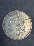 USA, 1 dolar, Morgan 1921 D stan 2-/3+