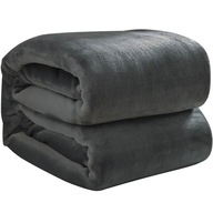 Koc Ruhhy poliester 160 cm x 200 cm szary