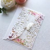 Zaproszenie na komunię + IMIĘ personalizacja + koperta ażur