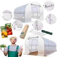 TUNEL FOLIOWY OGRODOWY 4x2,5m 10m2 SZKLARNIA OGRODOWA MOCNA FOLIA + GRATIS