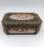 Szkatuła na skarbiki w stylu rzymskim, greckim - vintage - lata 70 XX w.