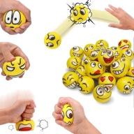 GNIOTEK ANTYSTRESOWY PIŁECZKI PIANKOWE Z BUŹKAMI ŻÓŁTE ZESTAW 12 SZTUK