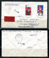 A49513)NRD 2876 - 2877 E-Brief mit AK-Stempel