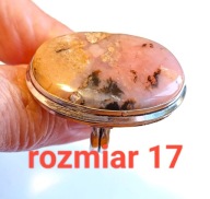 Pierścionek Peruwiański Różowy Opal R 17