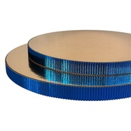 Podkład pod tort STYRODUR ZŁOTY 30 cm BOK Karbowany „Niebieska Fala”