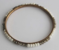 Bransoletka 8 cm z białymi kamykami