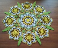 serwetka szydełkowa, szydełko RĘKODZIEŁO śr. 54 cm