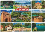 ŁAGÓW - Z LOTU PTAKA - ZAMEK - BRAMA - JEZIORO - PLAŻA