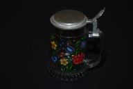 KOLEKCJONERSKI SZKLANY KUFEL DO PIWA