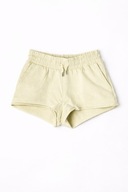 Pastelowe żółte masełkowe bawełniane krótkie spodenki dresowe Flattop, S