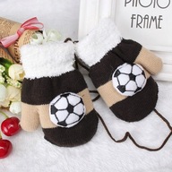 Zimowe niemowlęce rękawiczki na sznurku 6-12 mc