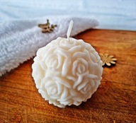 Naturalne świeczki sojowe Kula różana świeczka sfera z róż świeca na Święta