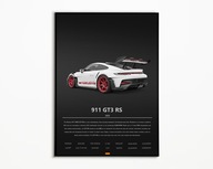 PLAKAT PORSCHE 911 992 GT3 RS IDEALNY NA PREZENT OBRAZ NA ŚCIANE A3
